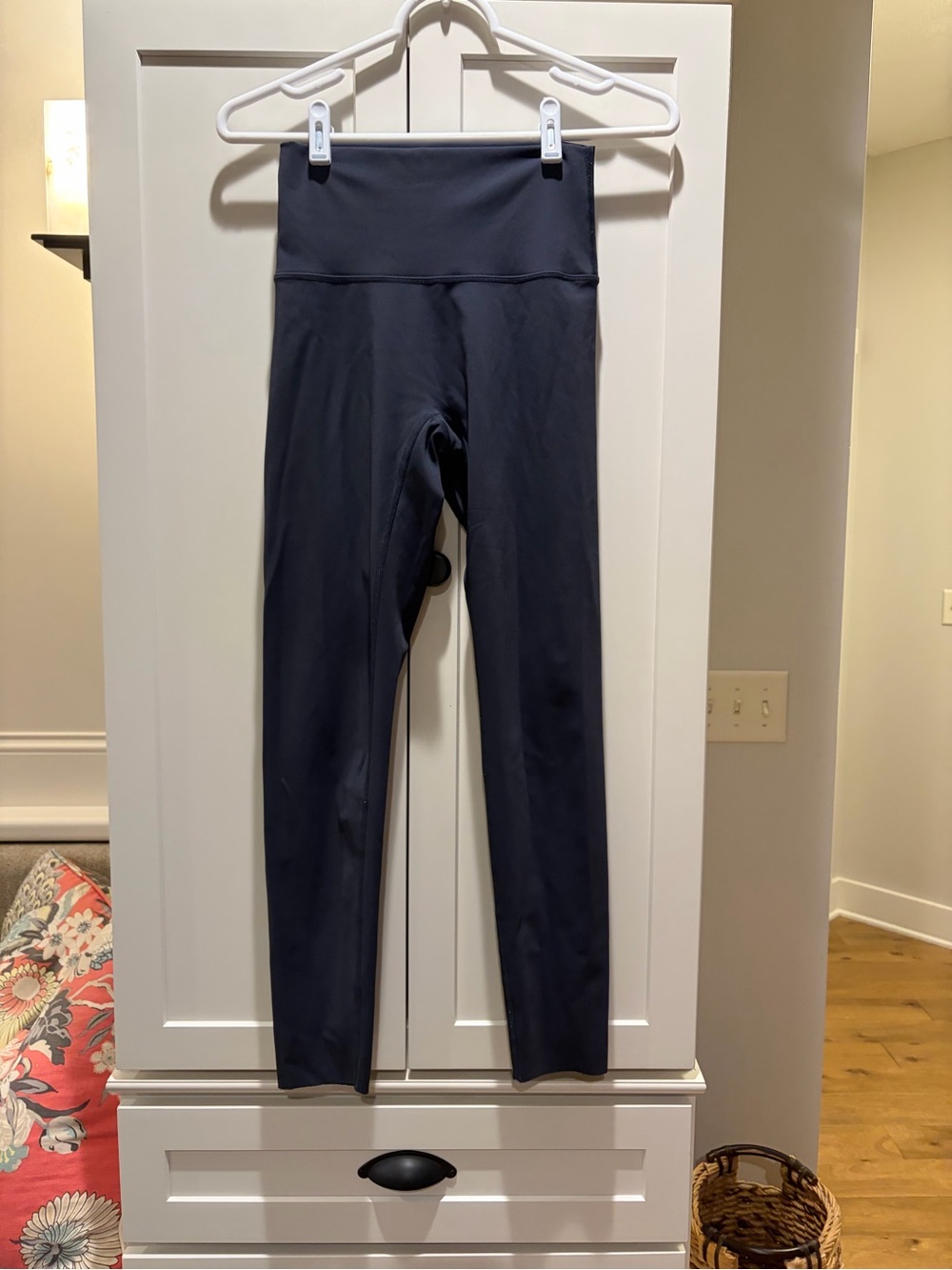 High-Waist Navy 7/8 Leggings for Women